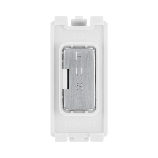 BG Brushed Steel 13 Amp Fuse Carrier Grid Module RBSFUSE – product view 1