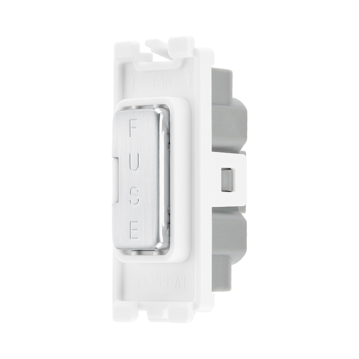 BG Brushed Steel 13 Amp Fuse Carrier Grid Module RBSFUSE – product view 2