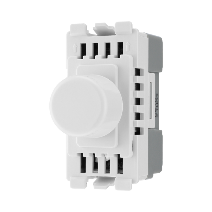 BG White Moulded PVC Intelligent Dual Mode Dimmer Grid Module RDLT – product view 2