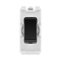 BG Matt Black 20A 2 Way Single Pole Centre Off Grid Switch RFB12C – product view 1