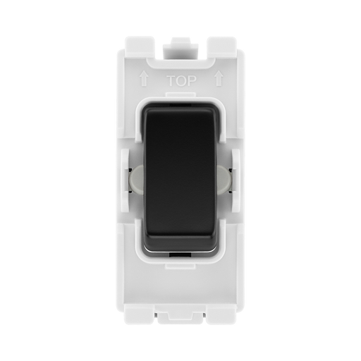 BG Matt Black 20A 2 Way Single Pole Centre Off Grid Switch RFB12C – product view 1