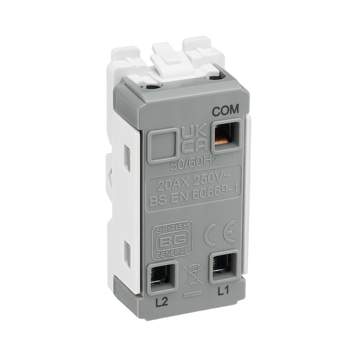 BG Matt Black 20A 2 Way Grid Switch RFB12 – product view 2