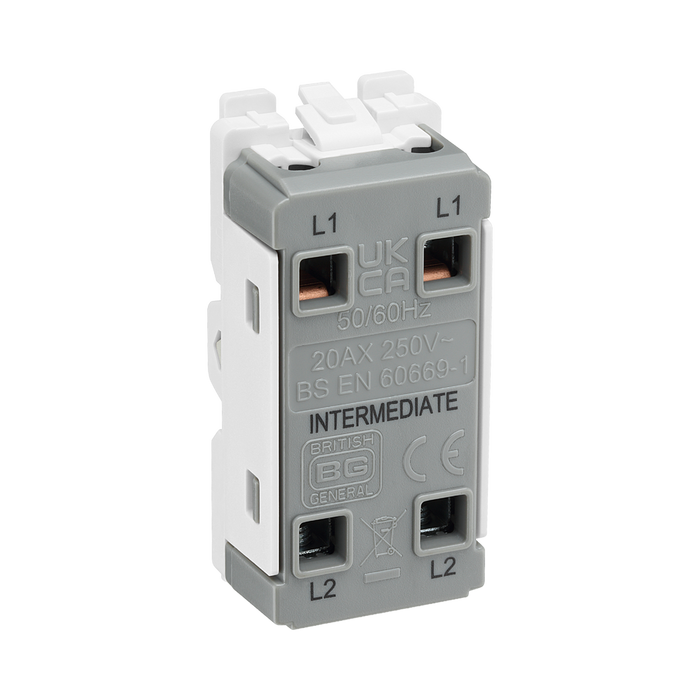 BG Matt Black 20A Intermediate Grid Switch RFB13 – product view 2