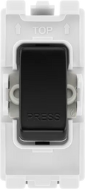 BG Matt Black 20A Retractive Grid Switch RFB14