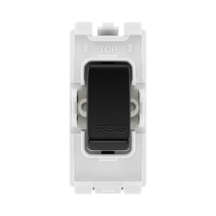 BG Matt Black 20A Retractive Grid Switch RFB14 – product view 1