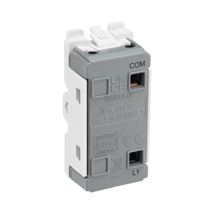 BG Matt Black 20A Retractive Grid Switch RFB14 – product view 2