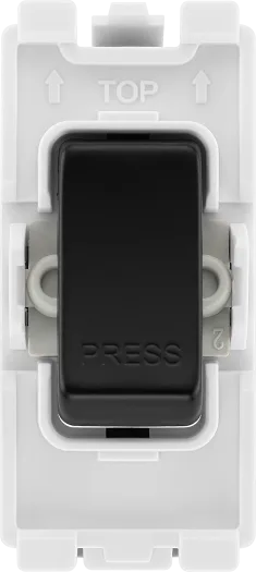 BG Matt Black 20A Retractive Grid Switch RFB14