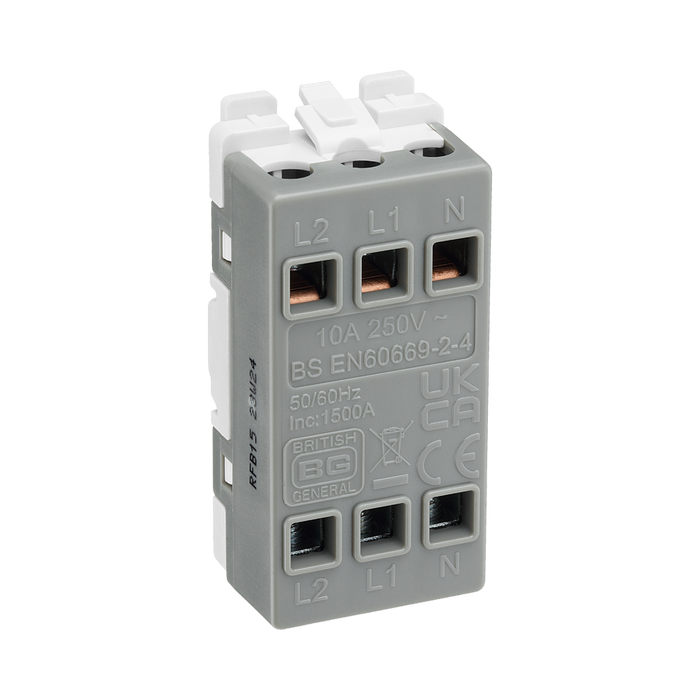 BG Matt Black 10A 3 Pole Fan Isolator Grid Switch RFB15 – product view 2
