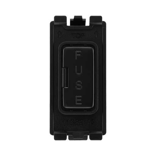 BG Matt Black 13 Amp Fuse Carrier Grid Module RFBFUSE – product view 1