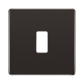 BG Screwless Flat Plate Black Nickel Grid Plate RFBN1 Available from RS Electrical Supplies