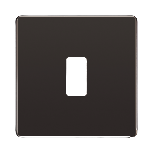 BG Screwless Flat Plate Black Nickel Grid Plate RFBN1 Available from RS Electrical Supplies