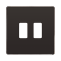 BG Screwless Flat Plate Black Nickel Grid Plate RFBN2 Available from RS Electrical Supplies