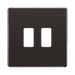BG Screwless Flat Plate Black Nickel Grid Plate RFBN2 Available from RS Electrical Supplies