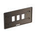 BG Screwless Flat Plate Black Nickel 3 Gang Grid Plate RFBN3 – Rear view
