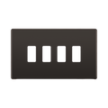 BG Screwless Flat Plate Black Nickel Grid Plate RFBN4 Available from RS Electrical Supplies