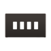 BG Screwless Flat Plate Black Nickel Grid Plate RFBN4 Available from RS Electrical Supplies