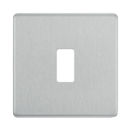 BG Screwless Flat Plate Brushed Steel Grid Plate RFBS1 Available from RS Electrical Supplies