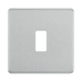 BG Screwless Flat Plate Brushed Steel Grid Plate RFBS1 Available from RS Electrical Supplies