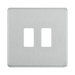 BG Screwless Flat Plate Brushed Steel Grid Plate RFBS2 Available from RS Electrical Supplies