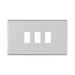 BG Screwless Flat Plate Brushed Steel Grid Plate RFBS3 Available from RS Electrical Supplies