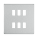BG Screwless Flat Plate Brushed Steel Grid Plate RFBS6 Available from RS Electrical Supplies
