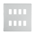 BG Screwless Flat Plate Brushed Steel Grid Plate RFBS8 Available from RS Electrical Supplies