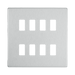 BG Screwless Flat Plate Brushed Steel Grid Plate RFBS8 Available from RS Electrical Supplies