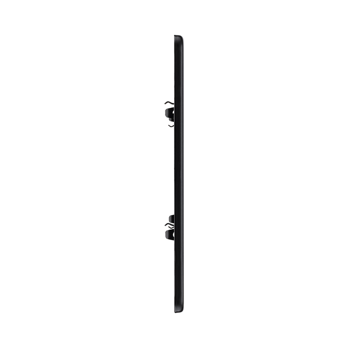 BG Screwless Flat Plate Matt Black 4 Module Grid Plate RFFB4 - side view