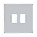 BG Screwless Flat Plate Polished Chrome Grid Plate RFPC2 Available from RS Electrical Supplies