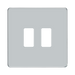 BG Screwless Flat Plate Polished Chrome Grid Plate RFPC2 Available from RS Electrical Supplies
