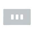 BG Screwless Flat Plate Polished Chrome Grid Plate RFPC3 Available from RS Electrical Supplies
