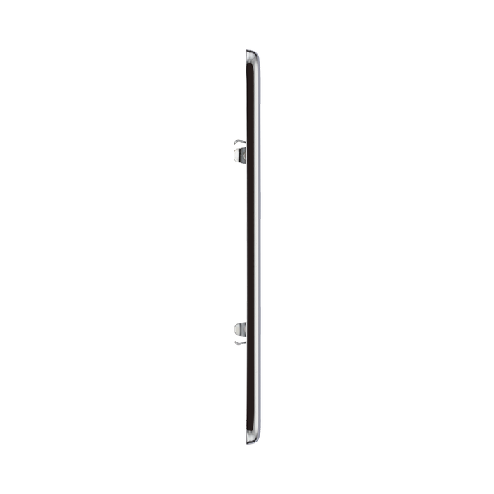 BG Screwless Flat Plate Polished Chrome 4 Gang Grid Plate RFPC4 – Side view