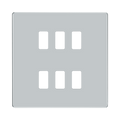 BG Screwless Flat Plate Polished Chrome Grid Plate RFPC6 Available from RS Electrical Supplies