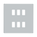 BG Screwless Flat Plate Polished Chrome Grid Plate RFPC6 Available from RS Electrical Supplies