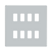 BG Screwless Flat Plate Polished Chrome Grid Plate RFPC8 Available from RS Electrical Supplies