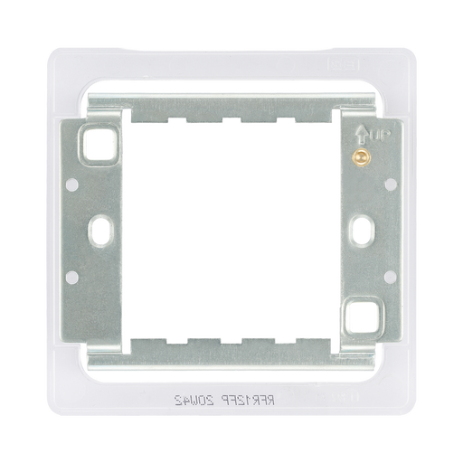 BG Screwless Flat Plate 1-2 Gang Grid Frame RFR12FP Available from RS Electrical Supplies