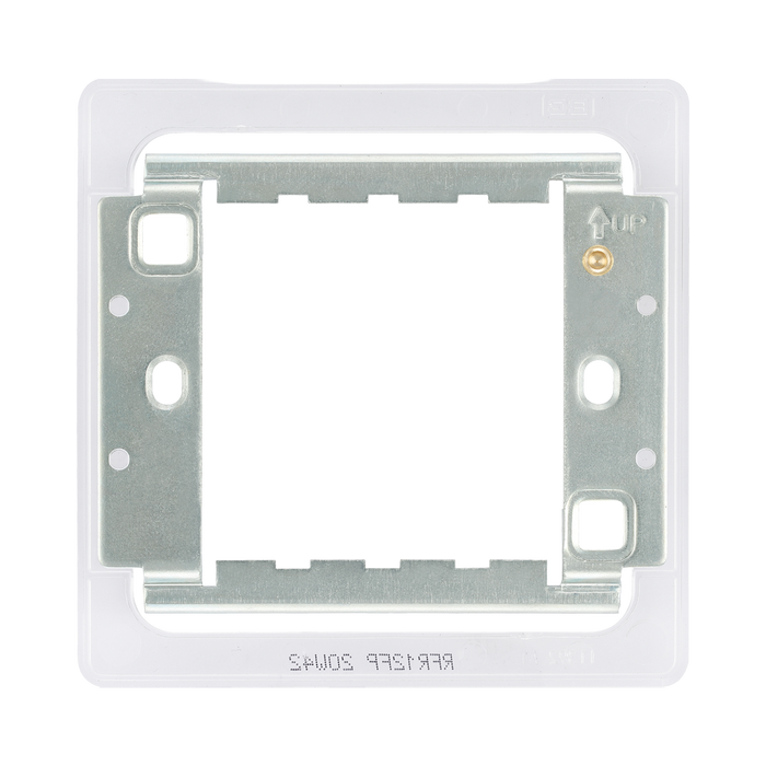 BG Screwless Flat Plate 1-2 Gang Grid Frame RFR12FP Available from RS Electrical Supplies