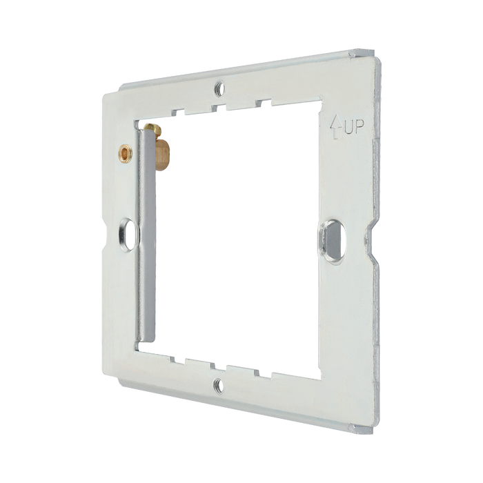BG Nexus Metal & Moulded PVC 1-2 Gang Grid Frame RFR12 – Angled view