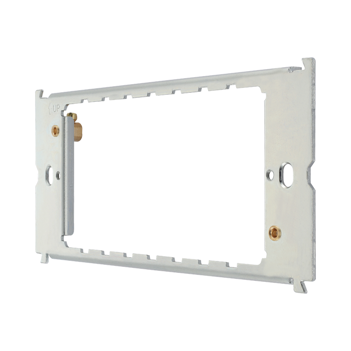 BG Nexus Metal & Moulded PVC 3-4 Gang Grid Frame RFR34 – Angled view