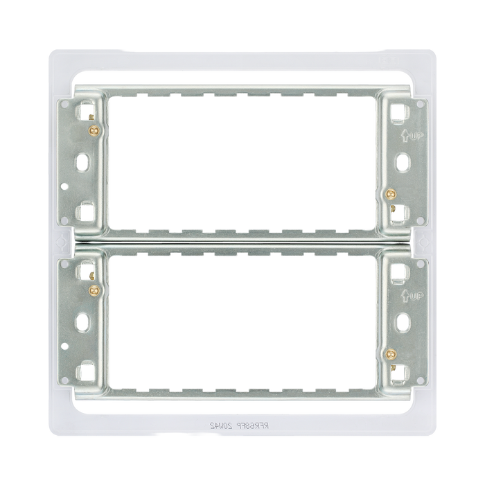 BG Screwless Flat Plate 6-8 Gang Grid Frame RFR68FP Available from RS Electrical Supplies