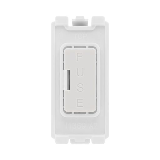 BG White Moulded PVC 13A Fuse Carrier Grid Module RFUSE – product view 1