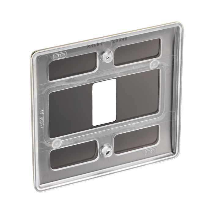 BG Nexus Metal Antique Brass 1G Grid Plate RNAB1