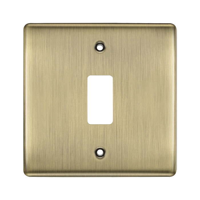 BG Nexus Metal Antique Brass 1G Grid Plate RNAB1