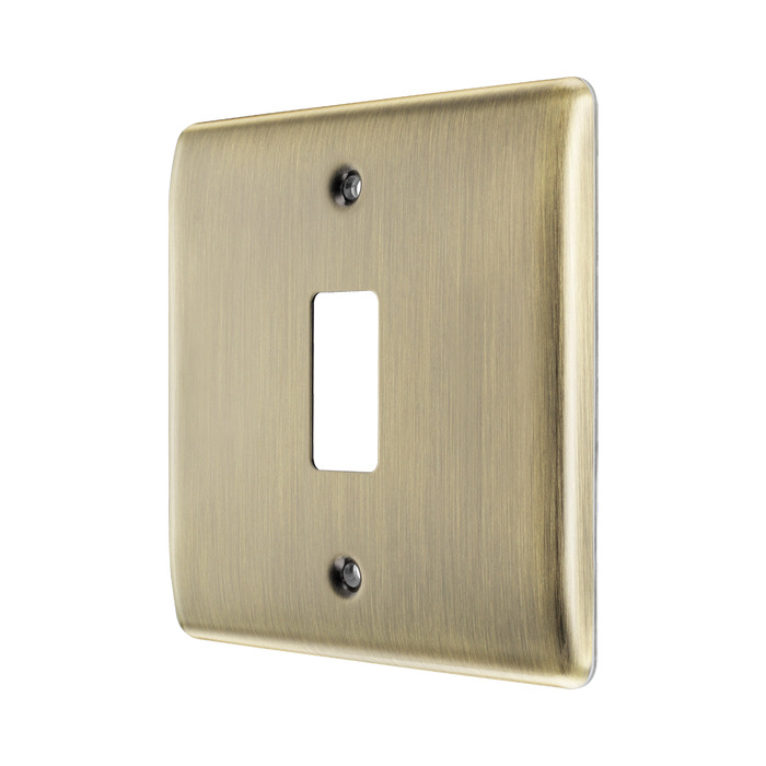 BG Nexus Metal Antique Brass 1G Grid Plate RNAB1