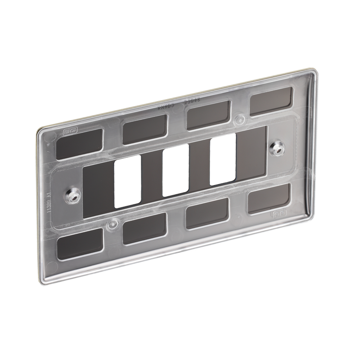 BG Nexus Metal Antique Brass 3G Grid Plate RNAB3