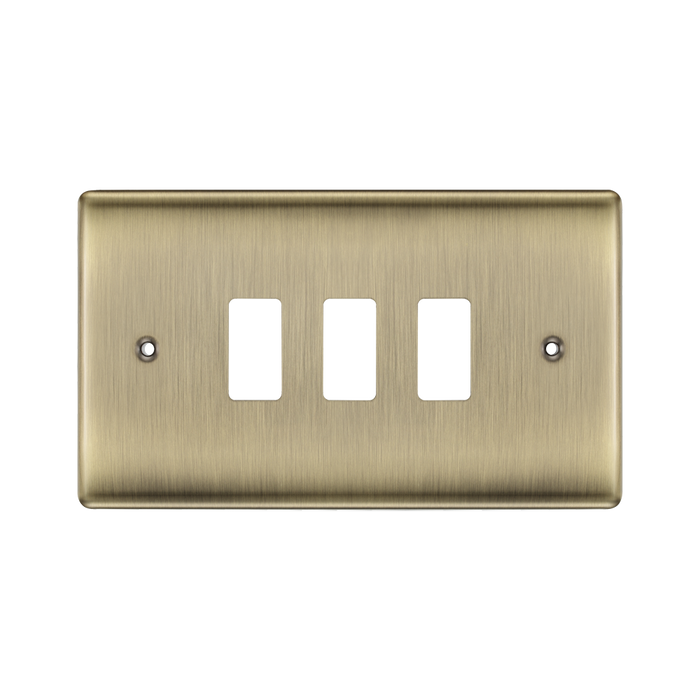 BG Nexus Metal Antique Brass 3G Grid Plate RNAB3