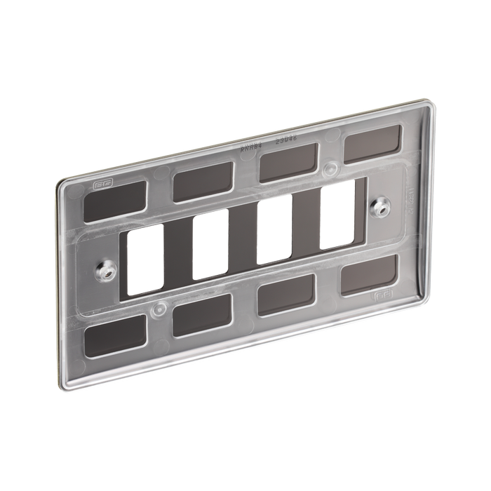 BG Nexus Metal Antique Brass 4G Grid Plate RNAB4