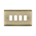 BG Nexus Metal Antique Brass 4G Grid Plate RNAB4