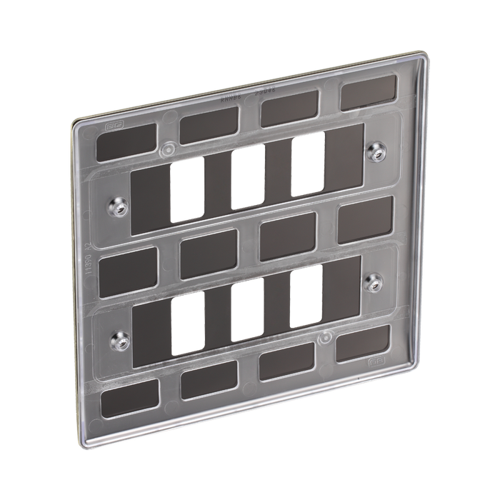 BG Nexus Metal Antique Brass 6G Grid Plate RNAB6