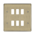 BG Nexus Metal Antique Brass 6G Grid Plate RNAB6